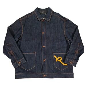 Vintage 90's Rocawear Jean Jacket Sz XL Hip Hop Embroidered Skater Y2K Denim Men